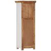 vidaXL Hoge kast 40x30x110 cm massief mango- en acaciahout bruin wit