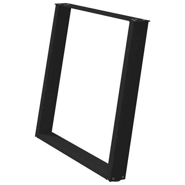 vidaXL Eettafelpoten 2 st U-vormig 90x(72-73) cm staal zwart