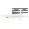 vidaXL Bedframe met Gevoerd Hoofdgedeelte Lichtgrijs 140 x 190 cm