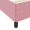 vidaXL Bedframe met matras Roze 140 x 190 cm Stof