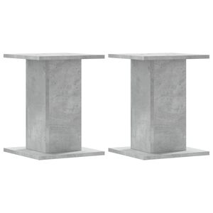 vidaXL Plantenstandaards 2 st 30x30x40 cm bewerkt hout betongrijs