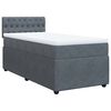 vidaXL Boxspring met matras fluweel donkergrijs 80x200 cm