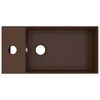 vidaXL Wastafel met overloop keramiek donkerbruin