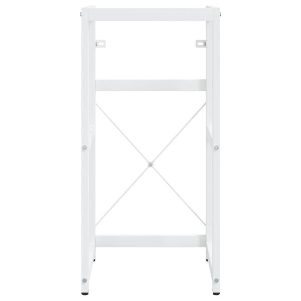 vidaXL Wastafelframe met inbouwwastafel ijzer wit