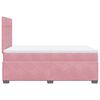 vidaXL Boxspring met matras fluweel roze 120x190 cm