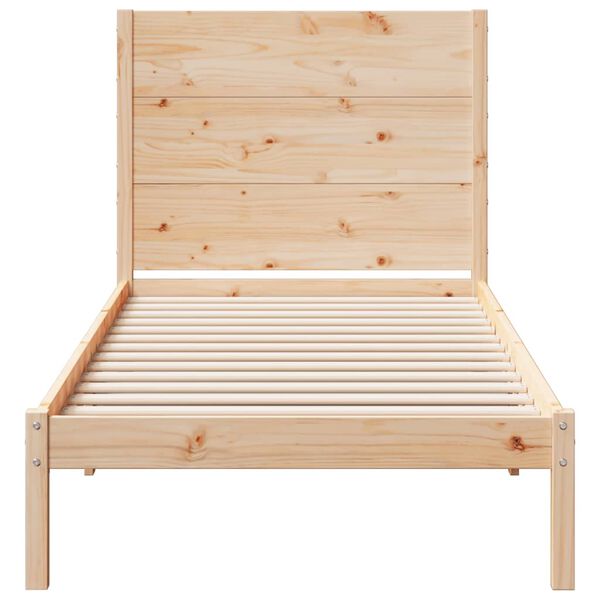 vidaXL Bedframe extra lang zonder matras massief hout 100x210 cm