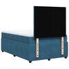 vidaXL Boxspring met matras fluweel donkerblauw 120x200 cm