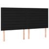 vidaXL Hoofdbord zwart 180x5x118/128 cm stof
