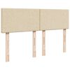 vidaXL Boxspring met matras stof cr&egrave;mekleurig 140x200 cm
