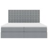 vidaXL Opslag bed met matras Lichtgrijs 200 x 200 cm Nep Leer