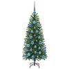 vidaXL Kunstkerstboom met 150 LED met standaard Groen 120 cm PE en PVC
