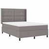 vidaXL Boxspringbed met matras met hoofdeinde Taupe 200 x 160 cm Stof