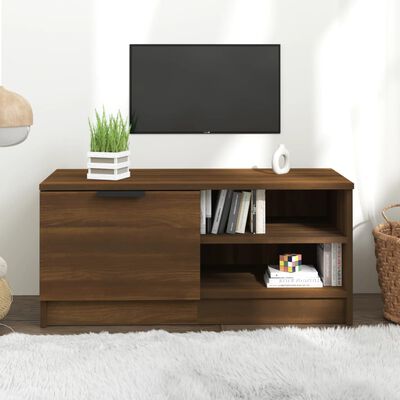 vidaXL Tv-meubel 80x35x36,5 cm bewerkt hout bruineikenkleurig