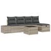 vidaXL Bankstel 6 st poly rattan