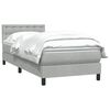 vidaXL Boxspring met matras fluweel lichtgrijs 90x210 cm