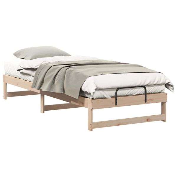 vidaXL Bedframe Bruin 90 x 220 cm Massief grenenhout