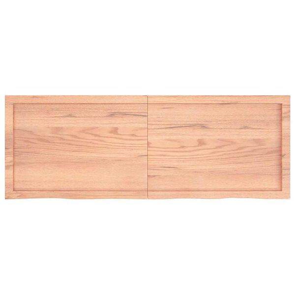 vidaXL Tafelblad 140x50x(2-4)cm behandeld massief eikenhout lichtbruin