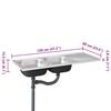 vidaXL Gootsteen dubbele bak 1200x600x155 mm roestvrij staal zilver
