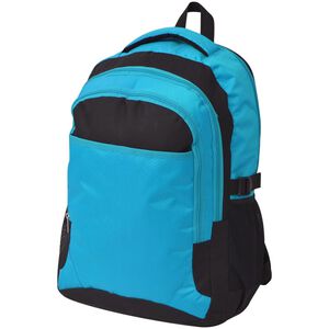 vidaXL Rugzak voor school 40 L zwart en blauw