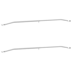 vidaXL Zeildoekbevestiging voor aanhangwagens 2 st zilver 102-155 cm