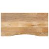 vidaXL Bureaublad met ronding 140x60x2,5 cm massief ruw mangohout