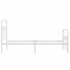 vidaXL Bedframe met hoofd- en voeteneinde metaal wit 90x190 cm