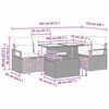 vidaXL Tuin Sofa Set met kussen 6 pcs Bruin en cr&egrave;me poly rattan