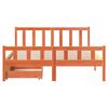 vidaXL Bedframe zonder matras massief grenenhout wasbruin 150x200 cm