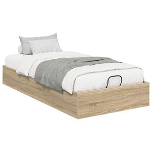 vidaXL Ottoman Bedframe met opslag Sonoma Eiken 203 x 80,5 x 25 cm