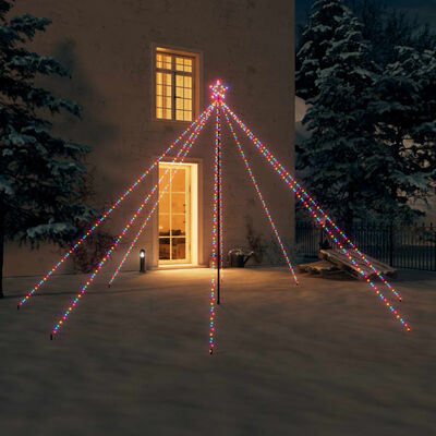 vidaXL Kerstboomverlichting 576 LED's binnen/buiten 3,6 m meerkleurig