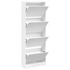 vidaXL Schoenenkast 60x21x163,5 cm bewerkt hout wit