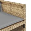 vidaXL 5-delige Tuinset met kussens poly rattan gemengd beige