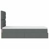 vidaXL Ottoman bed met matras 100x200cm stof donkergrijs