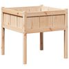 vidaXL Plantenbak Natuur 70 x 70 x 70 cm Massief grenenhout