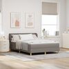vidaXL Boxspringbed met matras met hoofdeinde Taupe 140 x 200 cm Stof