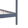 vidaXL Hemelbedframe met 4 lades massief grenenhout grijs 180x200 cm