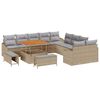 vidaXL Tuinbankenset 13 st Beige poly rattan