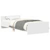 vidaXL Bedframe bewerkt hout wit 90x200 cm
