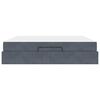 vidaXL Bedframe met matras met matras 2 pcs Dim Grijs Fluweel