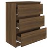 vidaXL Dressoir 60x35x76 cm bewerkt hout bruin eikenkleur