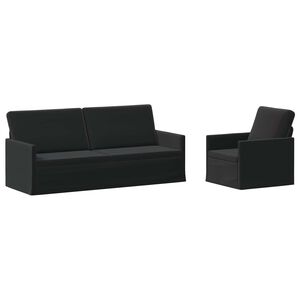 vidaXL Bankstel 2 pcs Zwart fluweel