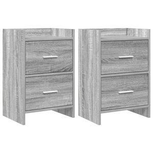 vidaXL Nachtkastjes 2 st Grijs Sonoma 40 x 30 x 60 cm Bewerkt hout