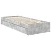 vidaXL Opslag bed met hoofdeinde Beton Grijs 70 x 190 cm Bewerkt hout