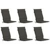 vidaXL Kussen voor stoel met hoge rug GEMERT 6 st 100% Polyester