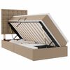 vidaXL Opslag bed met matras Cappuccino 90 x 200 cm Nep Leer