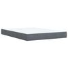 vidaXL Boxspring met matras fluweel donkergrijs 140x190 cm