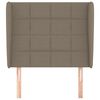vidaXL Hoofdbord met randen 93x23x118/128 cm stof taupe