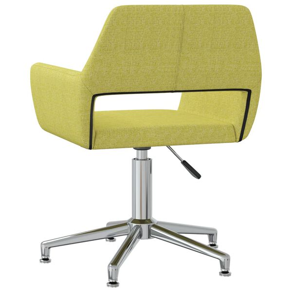 vidaXL Eetkamerstoel draaibaar stof groen