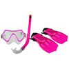 Waimea Duikset met bril / snorkel / flipper junior 34-38 roze / zwart