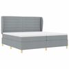 vidaXL Boxspringbed met Matras Donkergrijs 90x190 cm Lichtgrijs Stof
